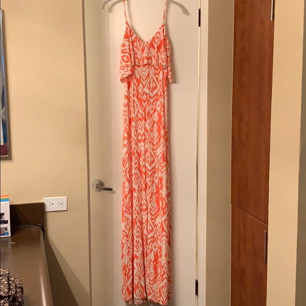 Maxi Dress - Tart  - Pink Orange White Aztek Sz  S